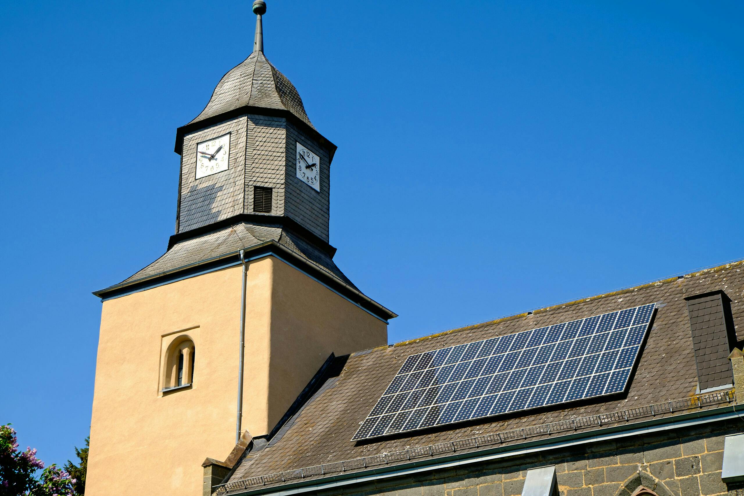 Church with solar panels